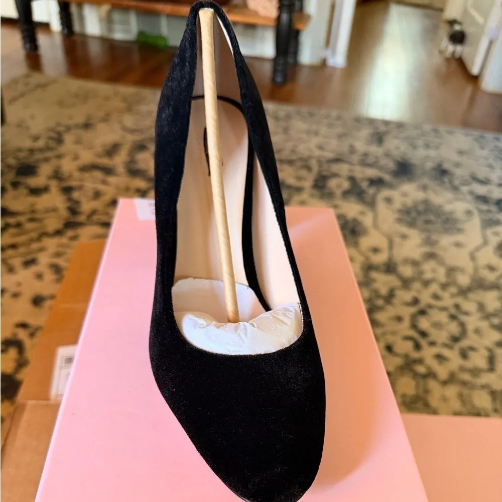 NIB Kate Spade Sybil Black Velvet Heels Size 9.5m
